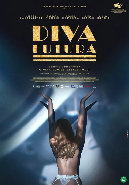 "Diva Futura" film affiche provisoire réalisé par Giulia Louise Steigerwalt