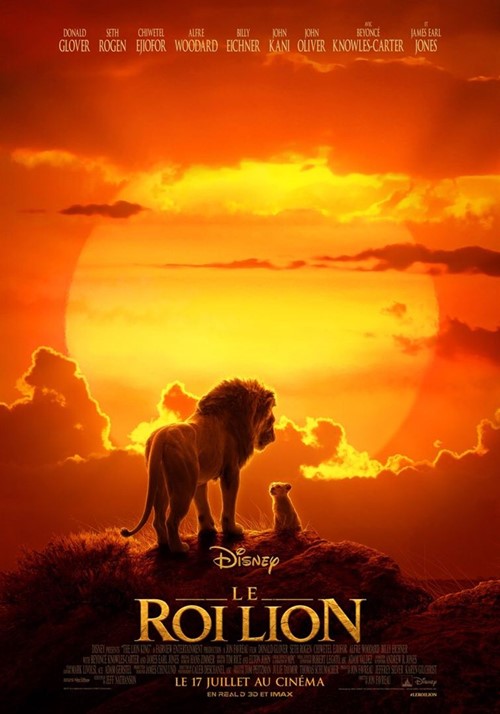 Le Roi Lion 2019 film animation 3D affiche